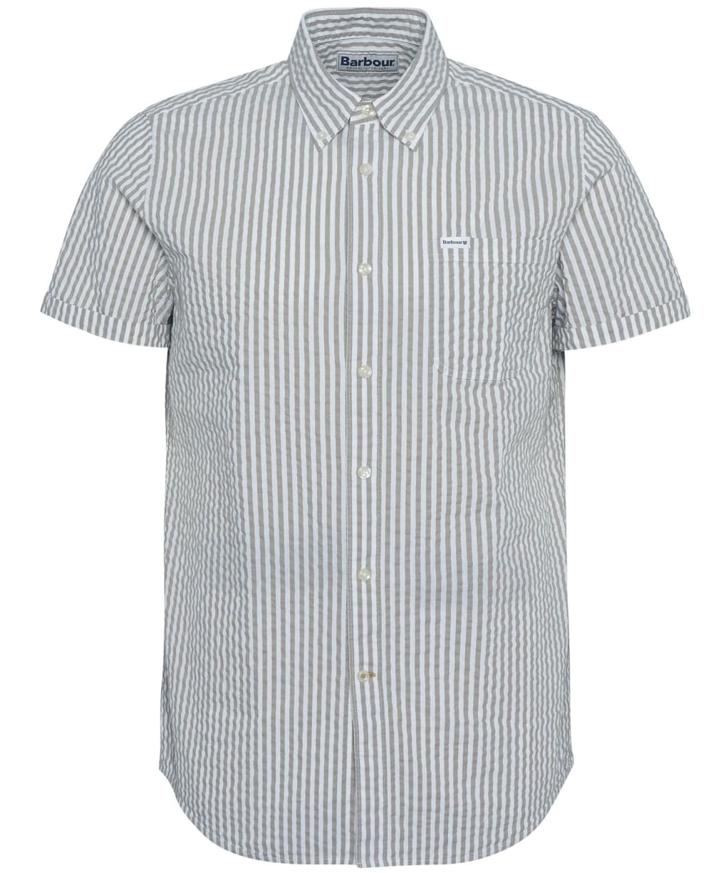 Men's Barbour Cresswell Seersucker Summer Fit Shirt - Stone
