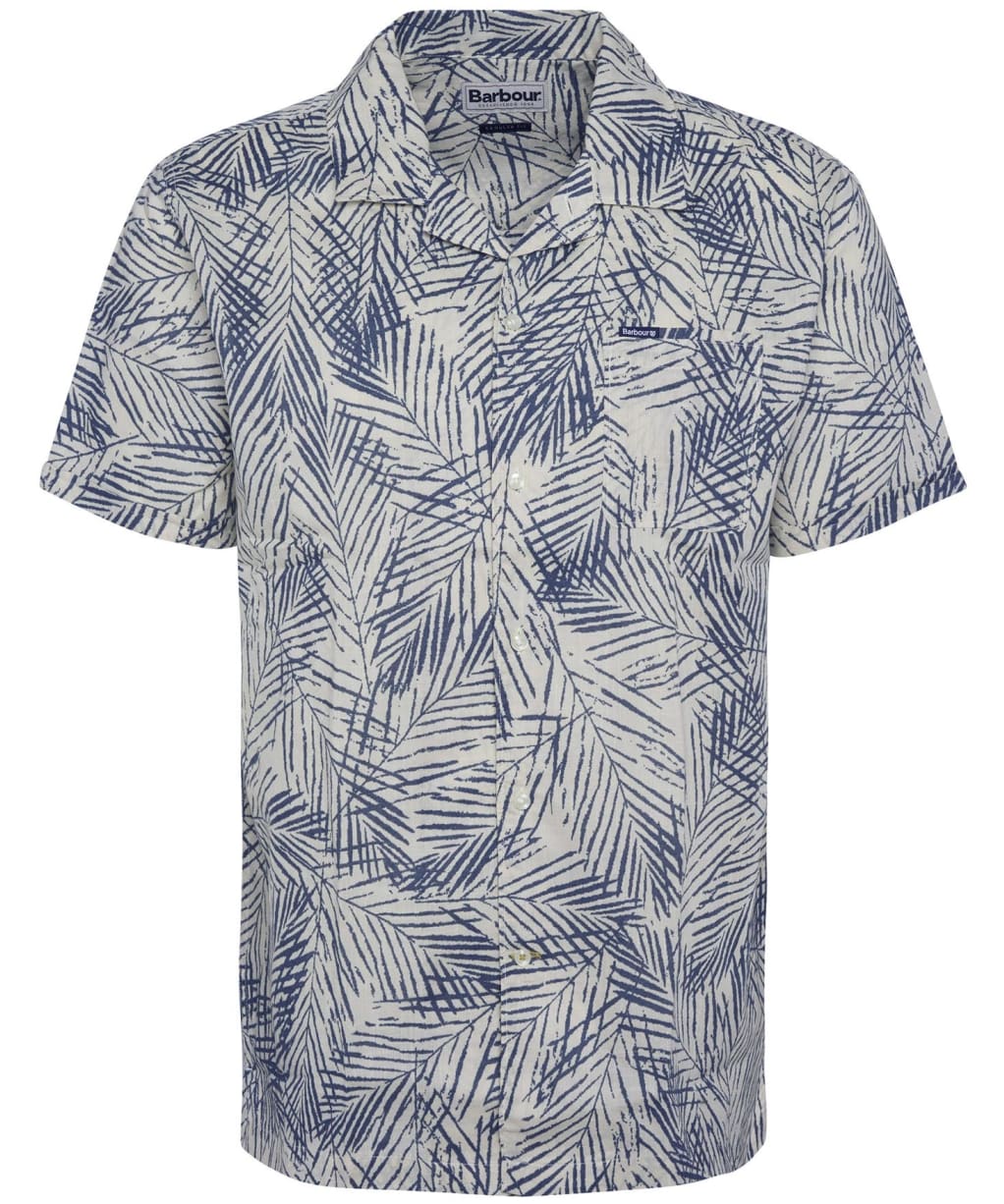 Men's Barbour Falmouth Printed Summer Fit Shirt - Oatmeal