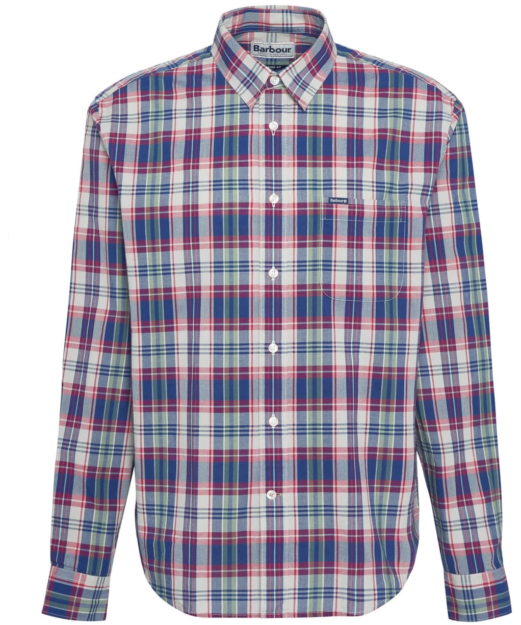 Men's Barbour Clifton Madras Relaxed Fit Shirt - Red