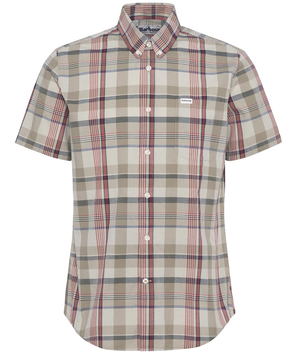 Men's Barbour Hillway Madras Summer Fit Shirt - Washed Stone