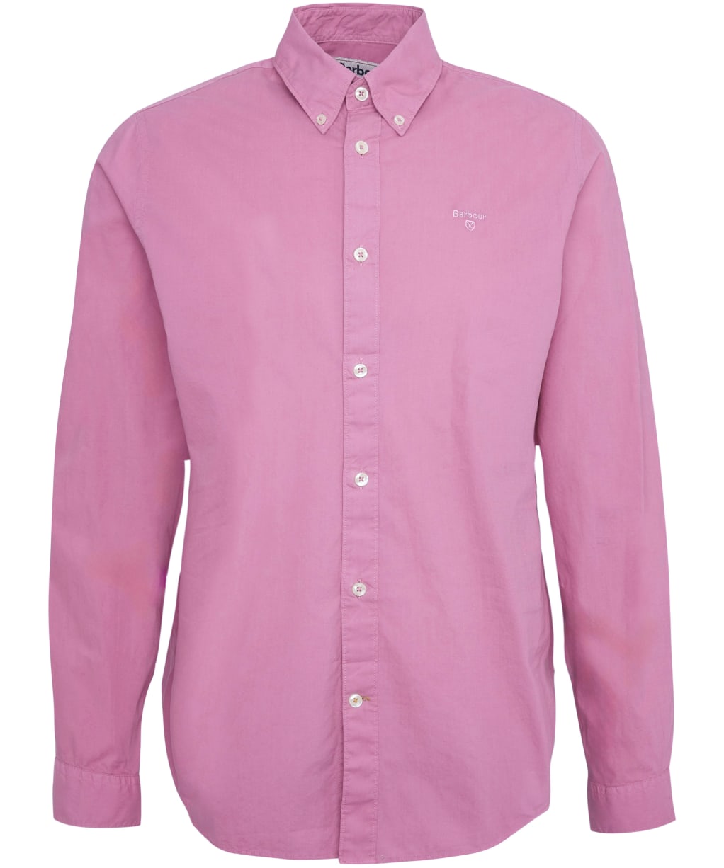 Men's Barbour Garment Dyed Poplin Tailored Fit Shirt - True Pink