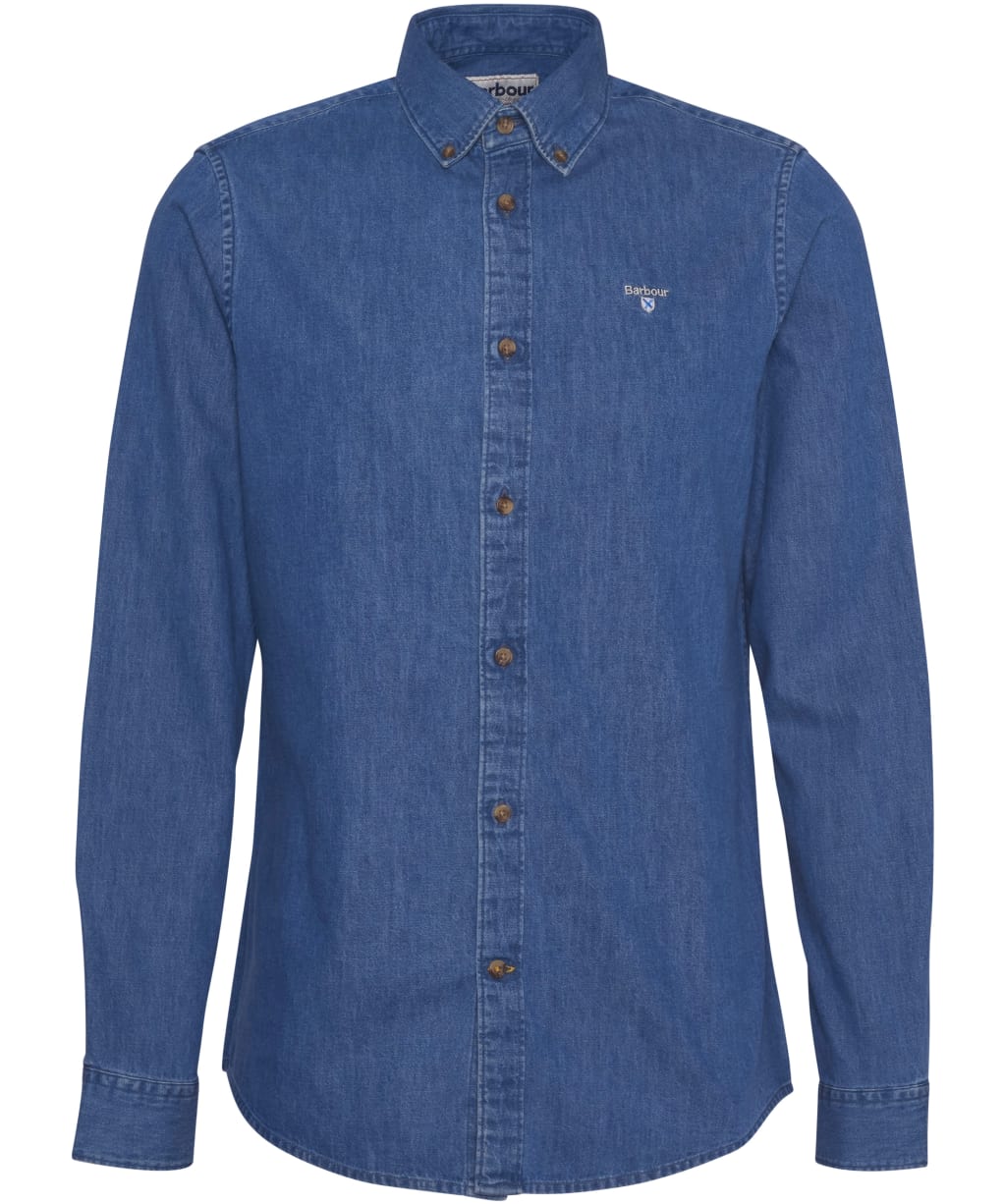Men's Barbour Chambray Crest Tailored Fit Shirt - Chambray