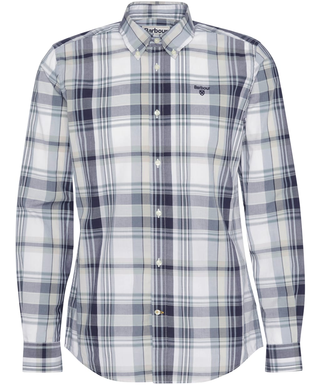 Men's Barbour Gabe Checked Tailored Fit Shirt - White