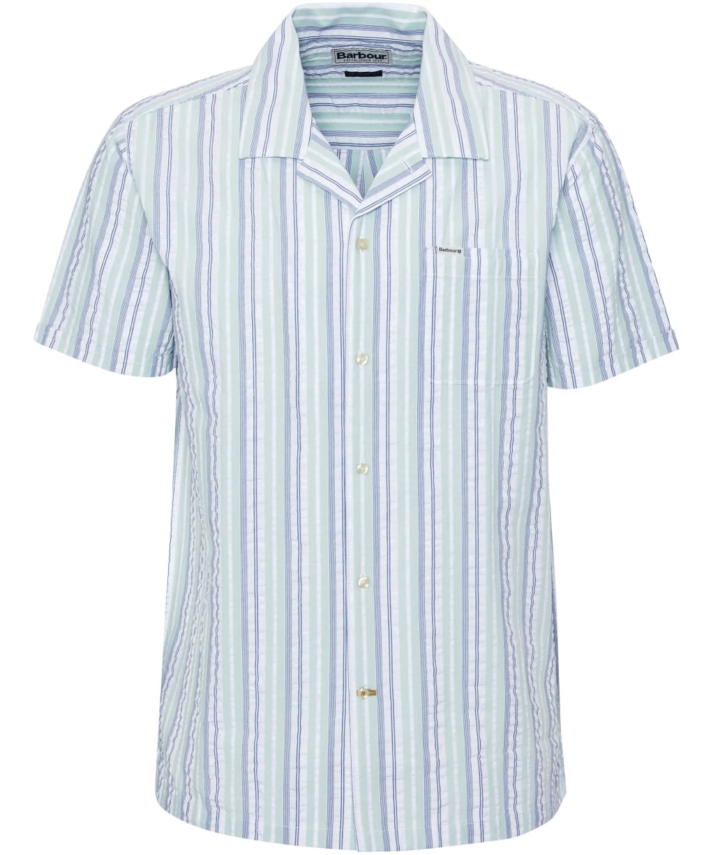 Men's Barbour Beechcroft Striped Short Sleeve Regular Fit Shirt - Pale Apple