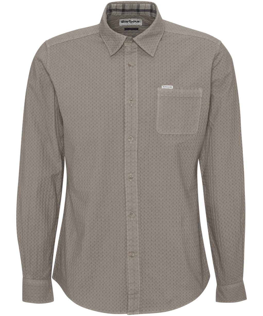 Men's Barbour Irvine Textured Tailored Shirt - Washed Stone
