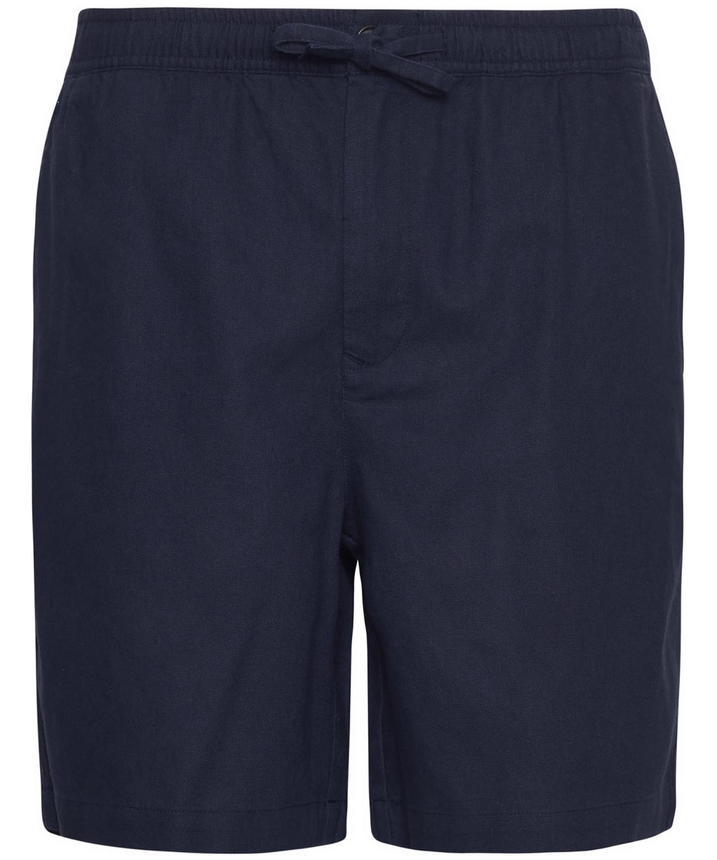 Men's Barbour Cotton Linen Relaxed Shorts - Navy