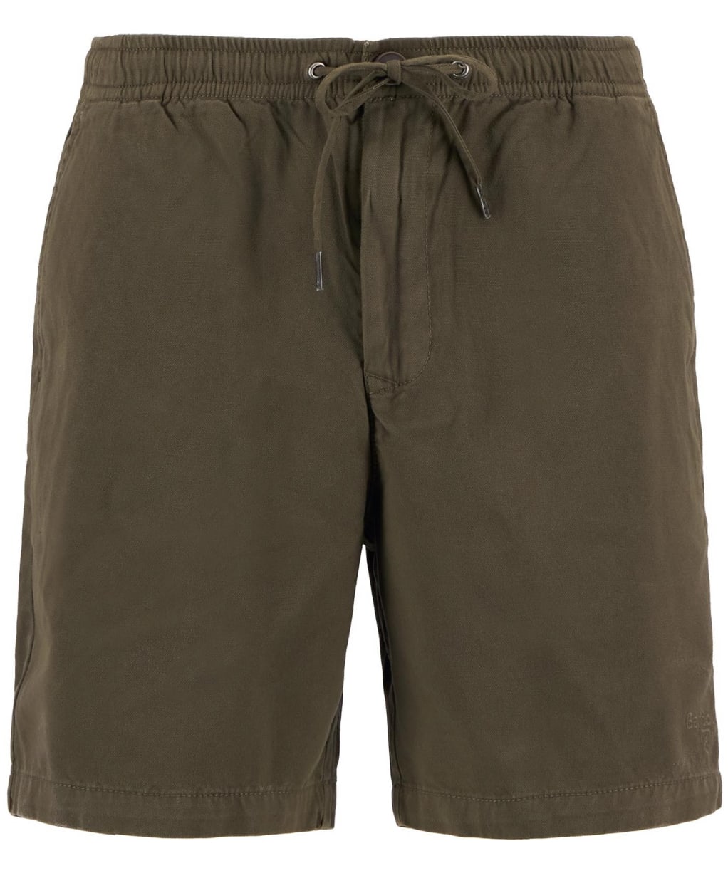 Men's Barbour Washed Oxford Relaxed Shorts - Uniform Green
