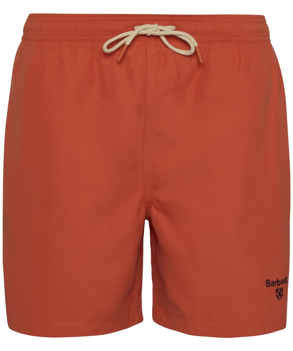 Men's Barbour Staple Logo 5' Swim Shorts - Horizon Orange