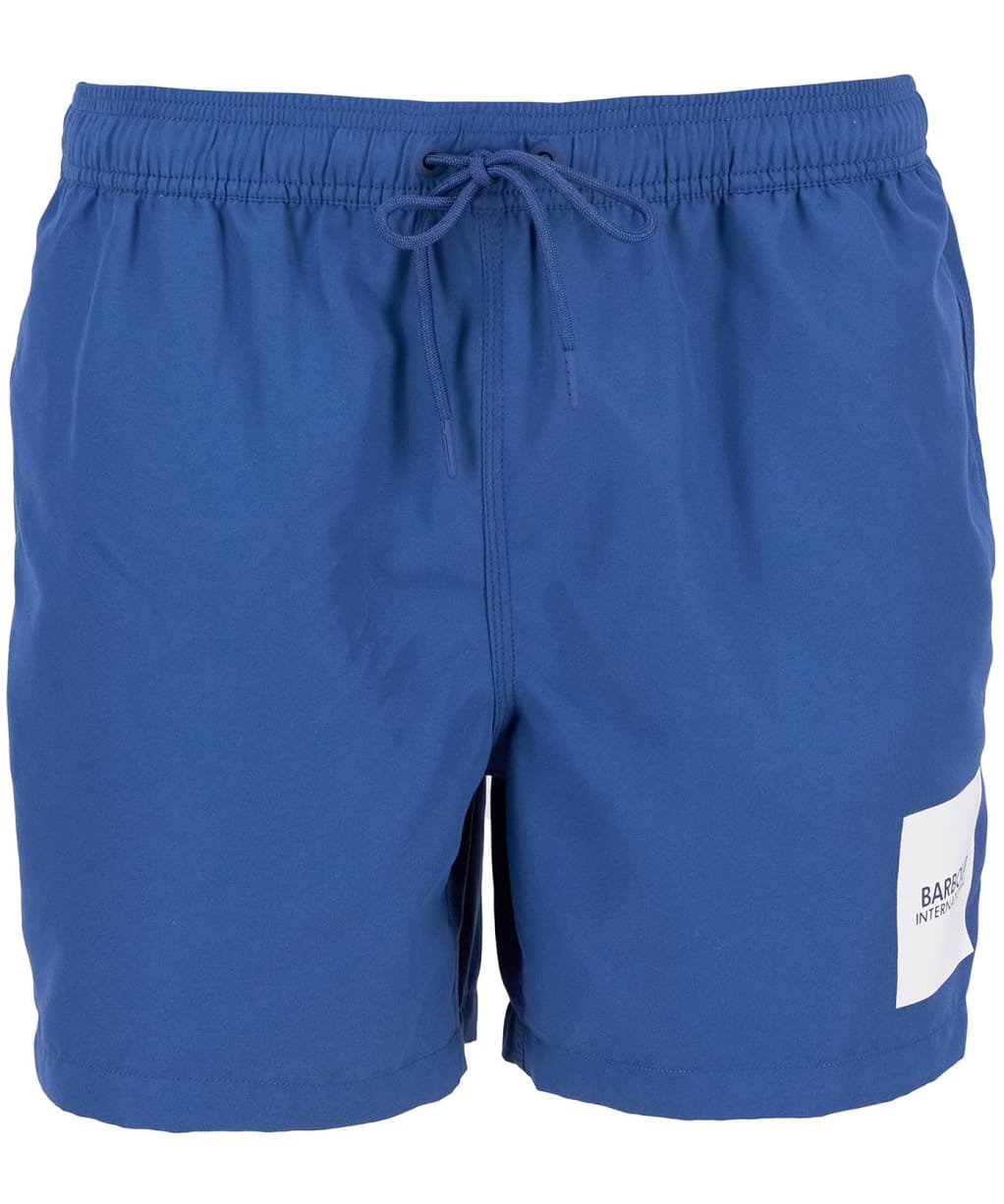 Men's Barbour International Block Print Swim Short - North Sea Blue