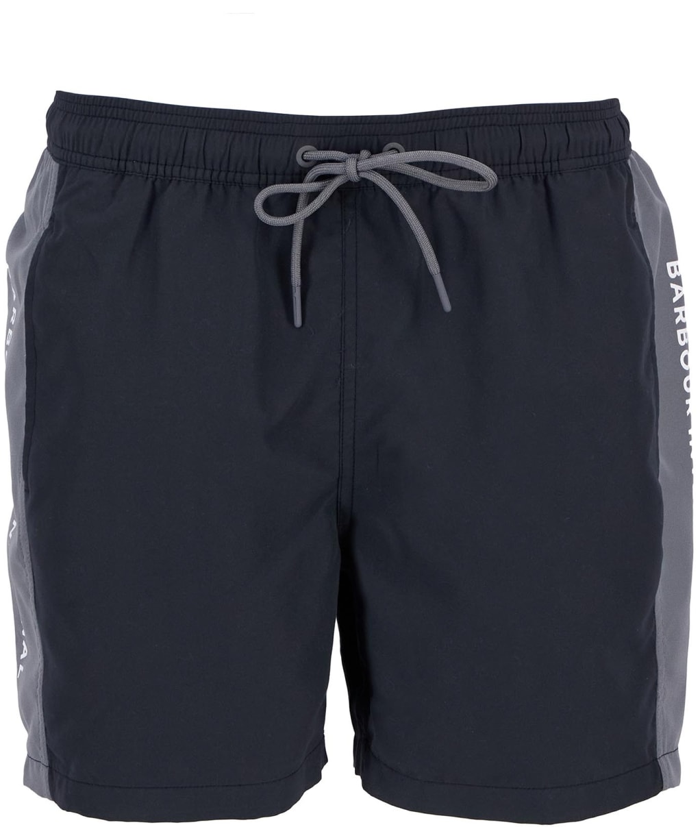 Men's Barbour International Panel  Logo Swim Short - Black