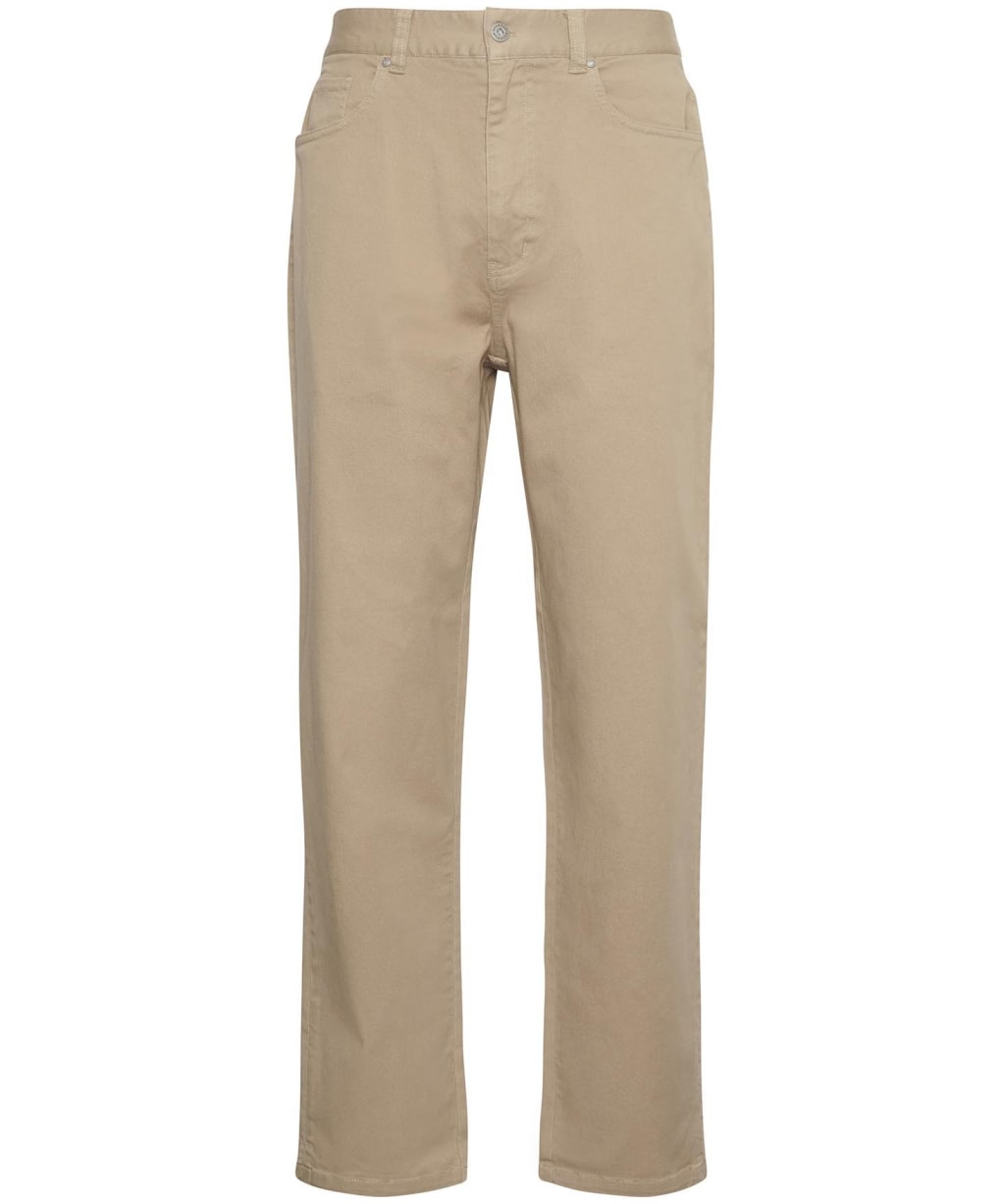 Men's Barbour Washed Stretch Twill Regular Fit Trouser - Washed Stone