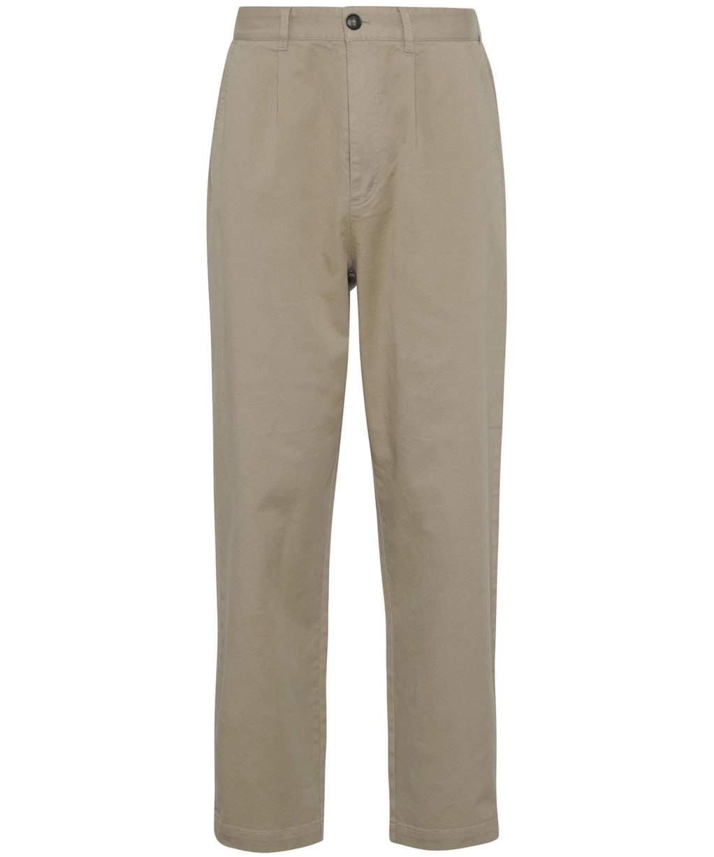 Men's Barbour Washed Stretch Twill Relaxed Fit Trouser - Washed Stone