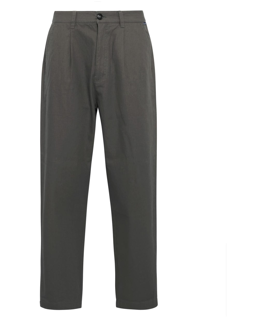 Men's Barbour Bayview Herringbone Trouser - Uniform Green