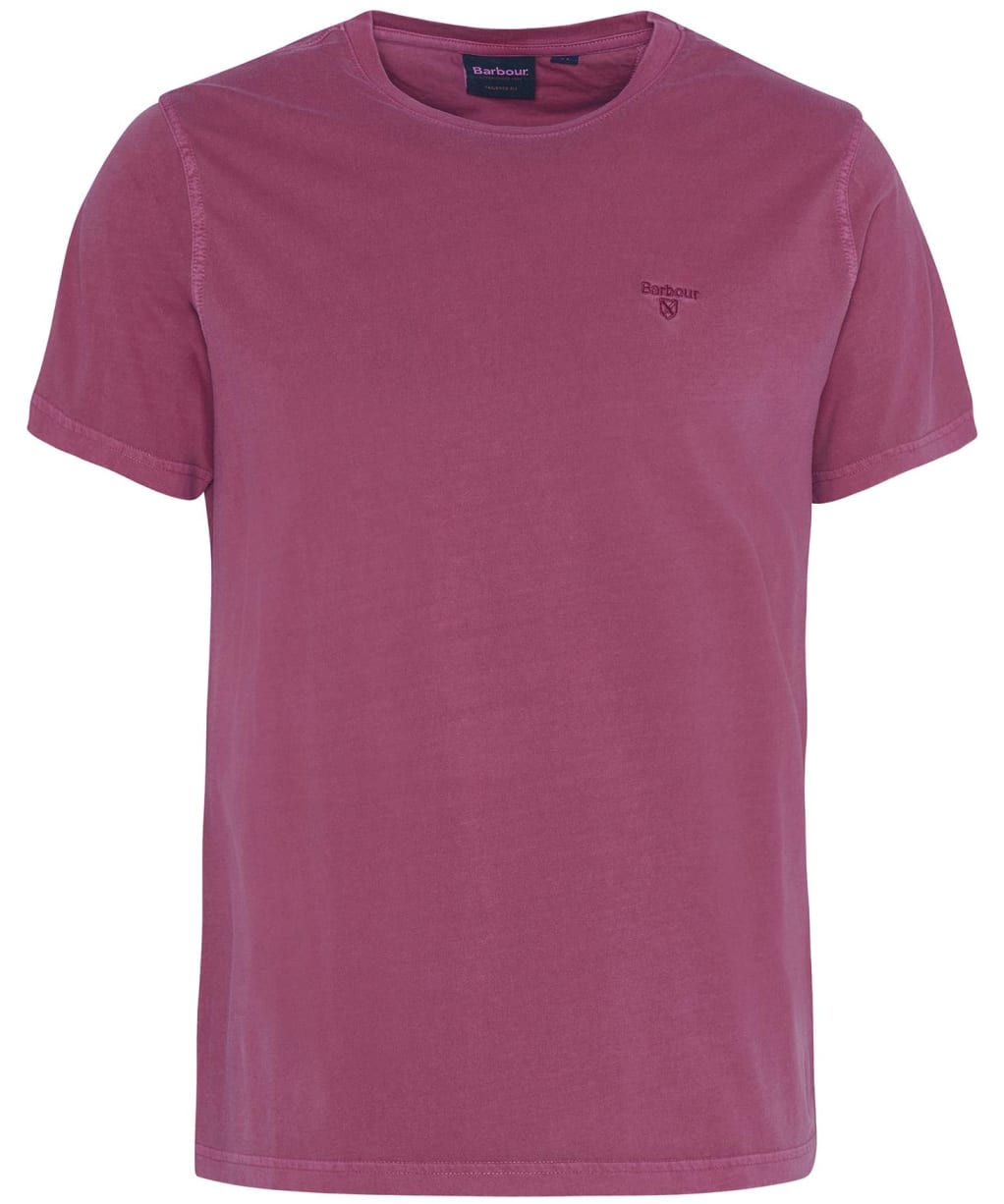 Men's Barbour Garment Dyed Tee - Washed Raspberry