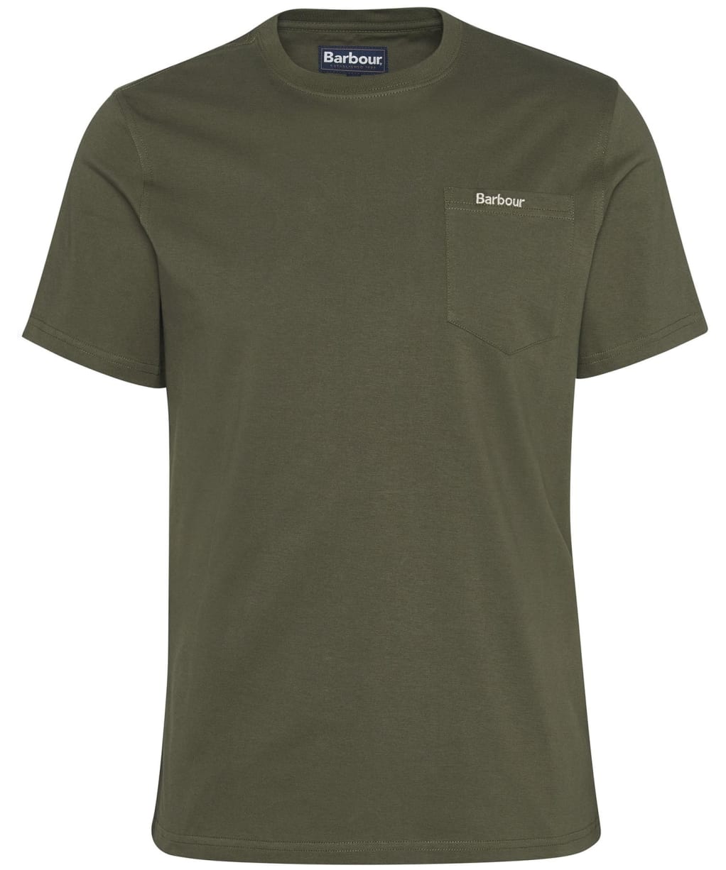 Men's Barbour Langdon Pocket T-Shirt - Uniform Green