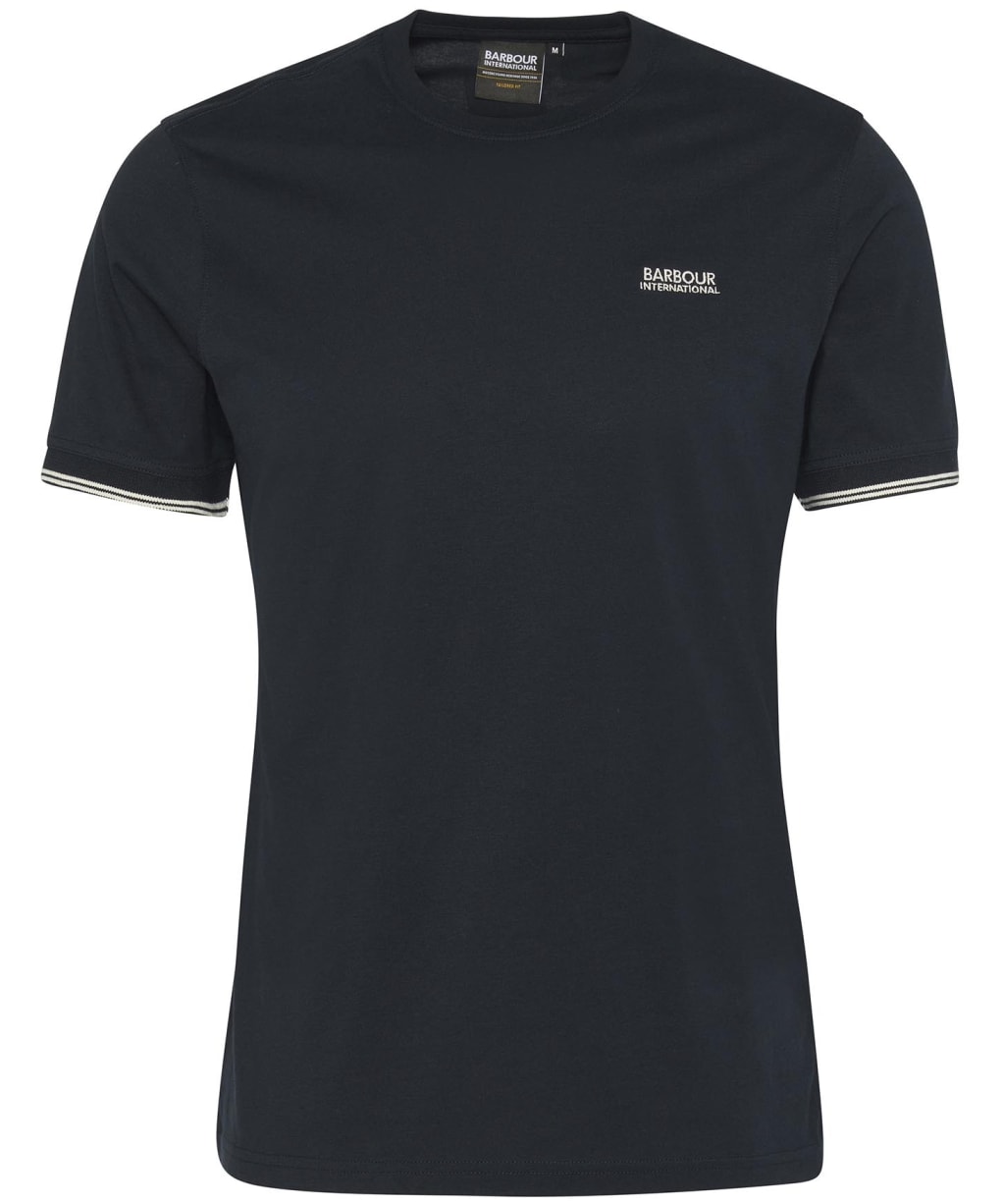 Men's Barbour International Philip Tipped Cuff Cotton T-Shirt - Navy