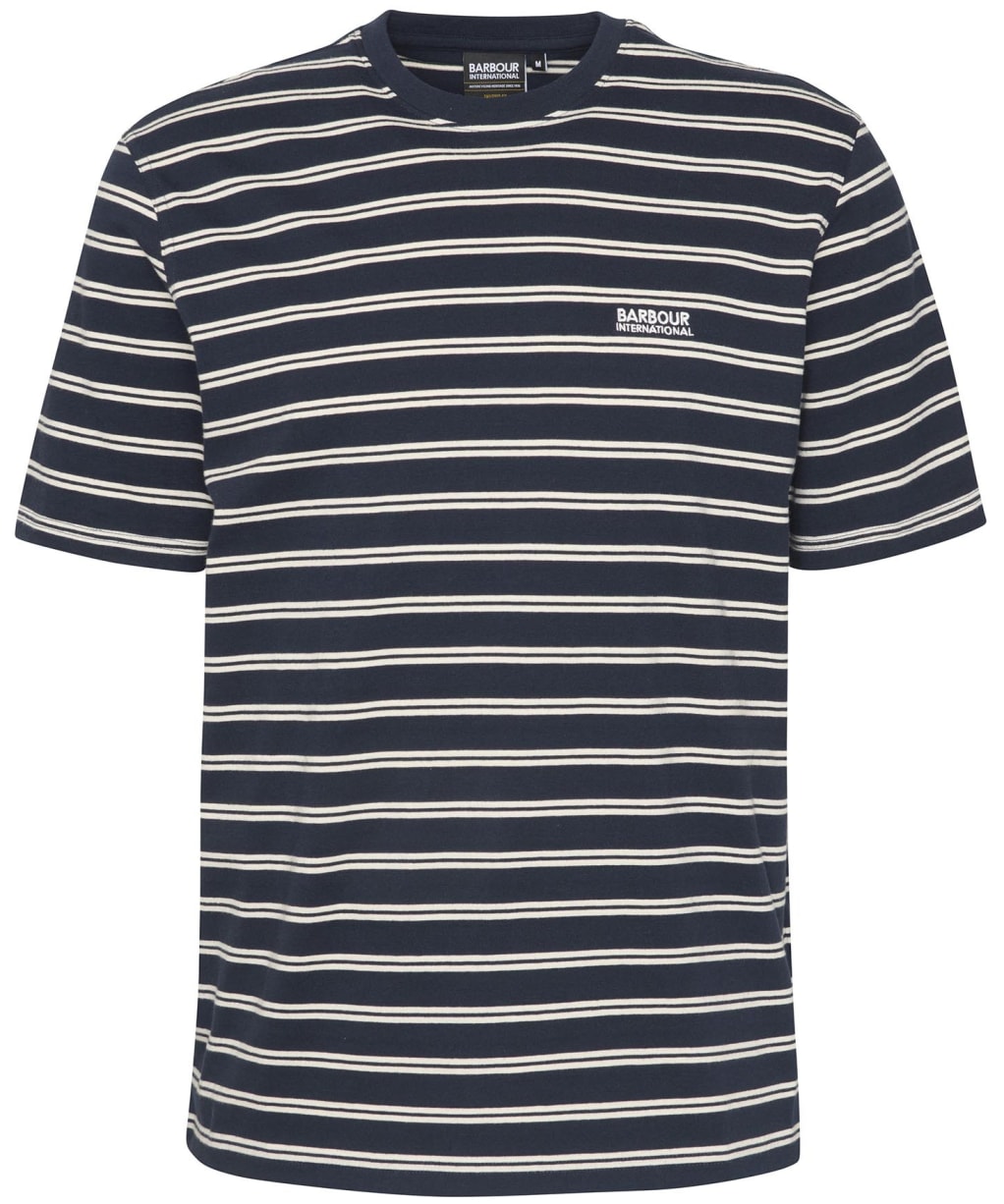 Men's Barbour International Bernie Stripe Cotton T-Shirt - Navy
