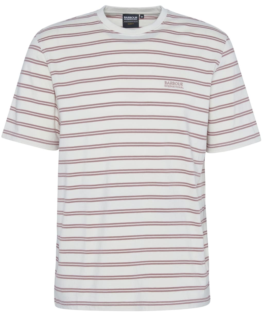 Men's Barbour International Bernie Stripe Cotton T-Shirt - Whisper White 2
