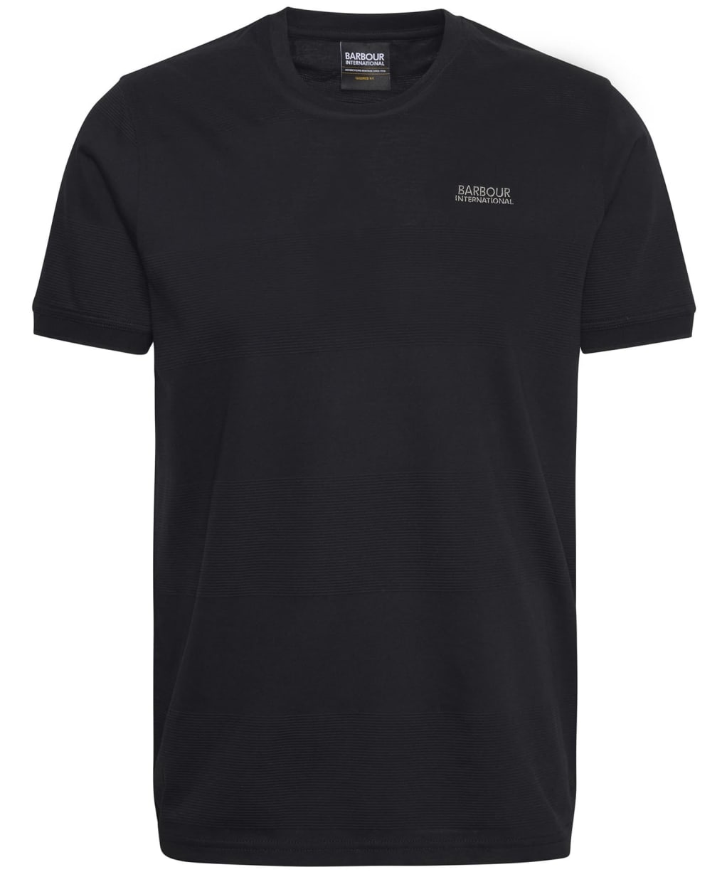 Men's Barbour International Chapter Jacquard Texture T-Shirt - Black