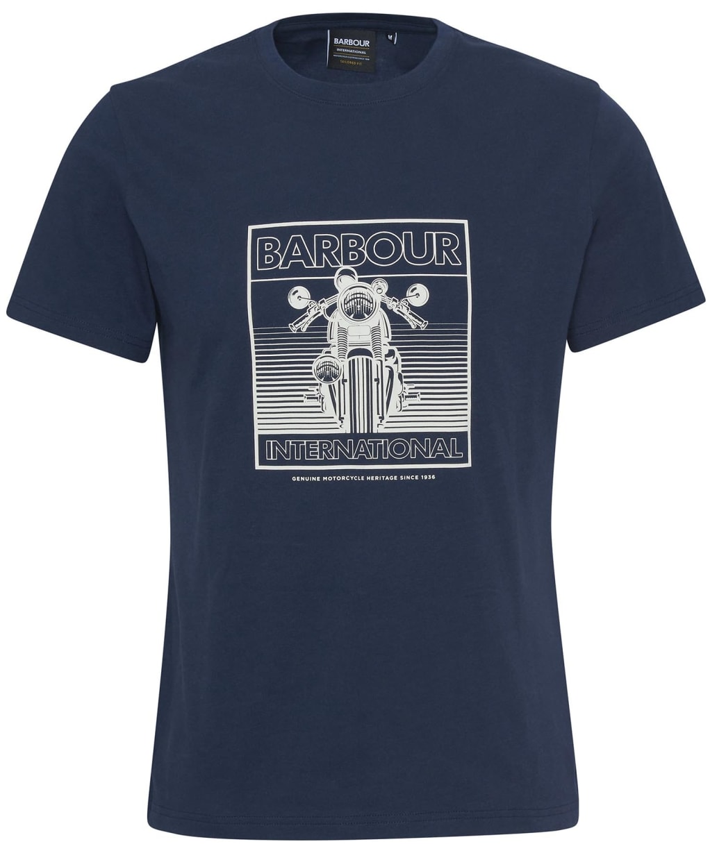 Men's Barbour International Track Graphic T-Shirt - Navy