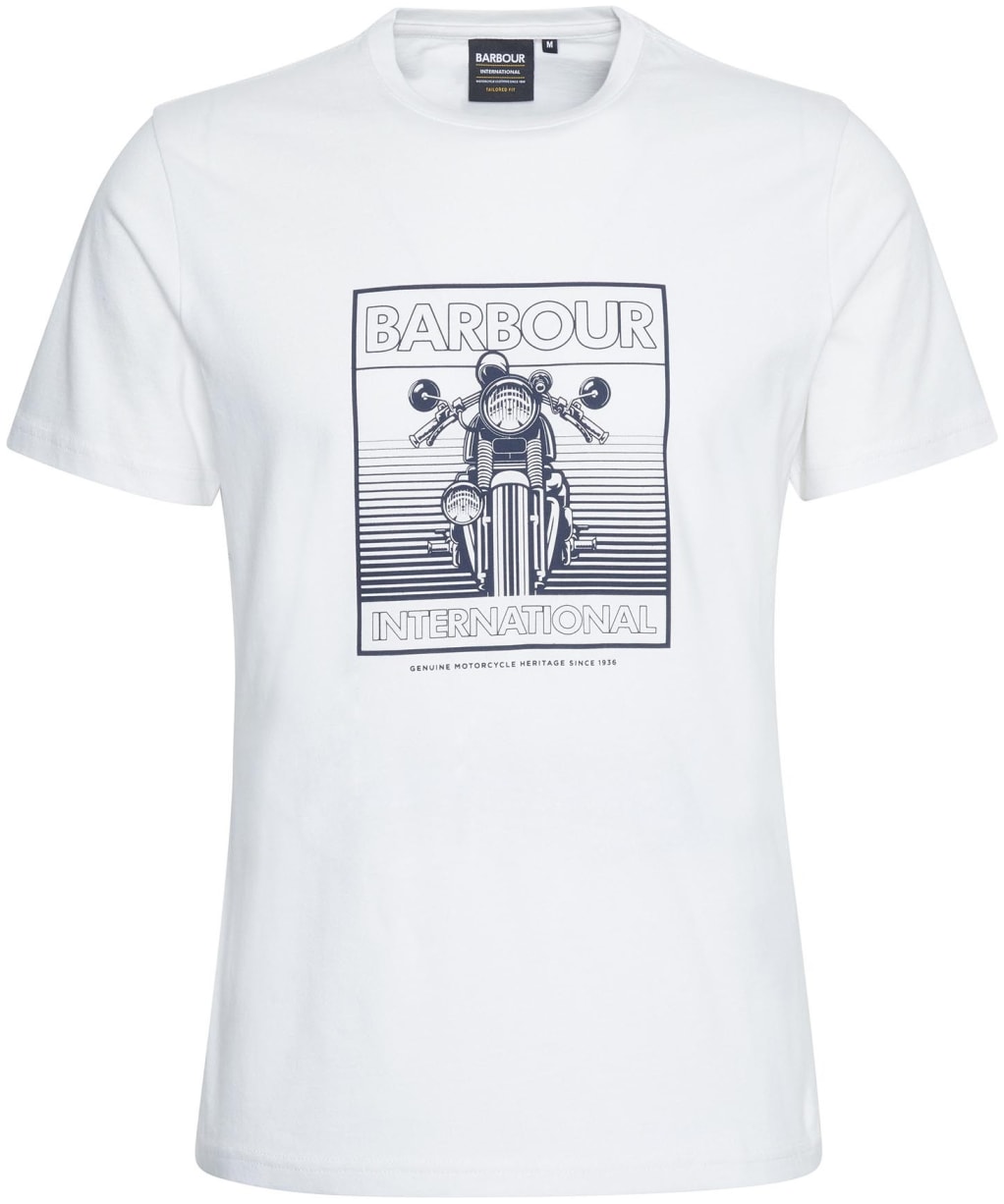 Men's Barbour International Track Graphic T-Shirt - Whisper White