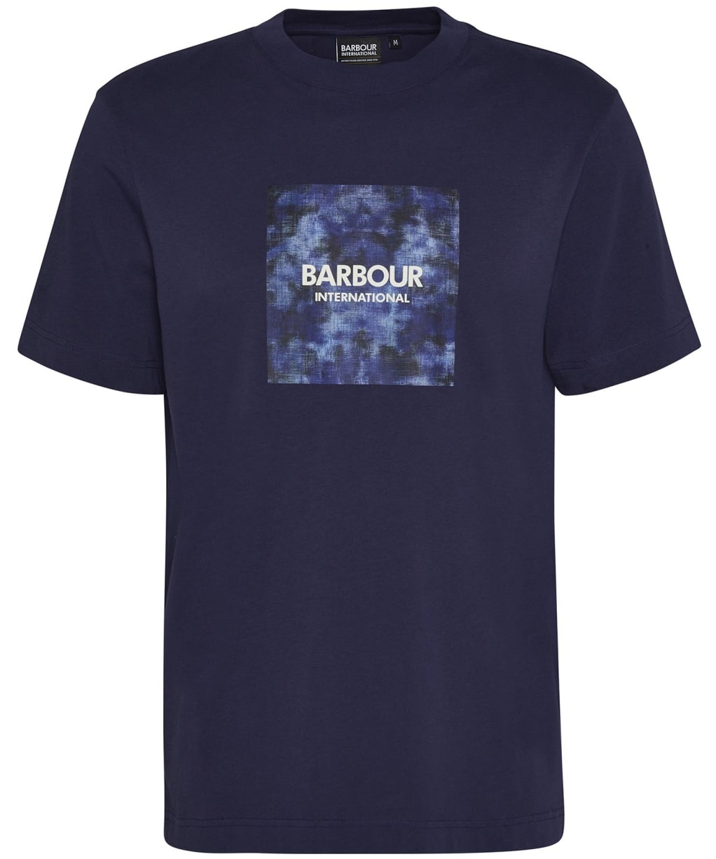 Men's Barbour International Camo Ikat Block T-Shirt - Midnight Blue