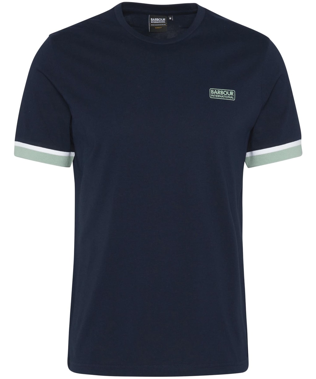 Men's Barbour International Deep Cuff Evan Tipped T-Shirt - Sapphire Navy