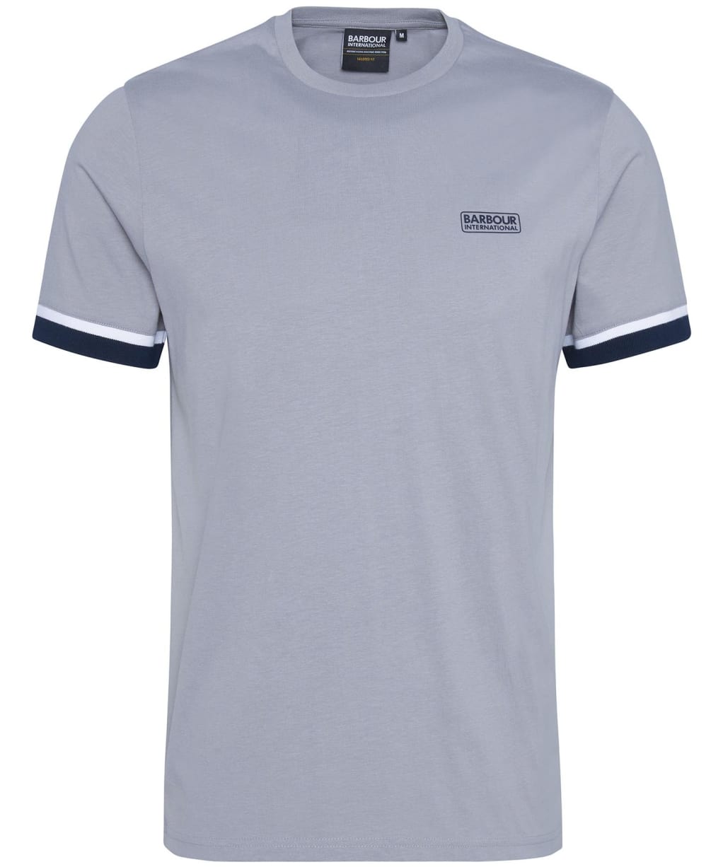 Men's Barbour International Deep Cuff Evan Tipped T-Shirt - Pale Slate