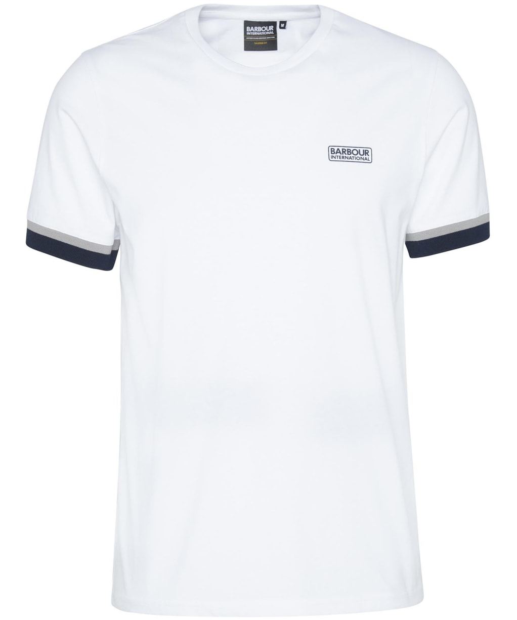 Men's Barbour International Deep Cuff Evan Tipped T-Shirt - White