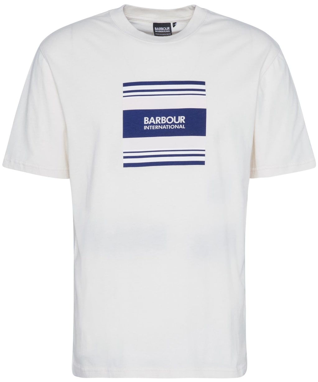 Men's Barbour International Garland Graphic Striped T-Shirt - Dove Grey
