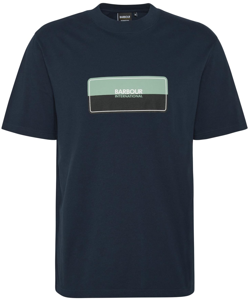 Men's Barbour International Split Lozenge T-Shirt - Sapphire Navy