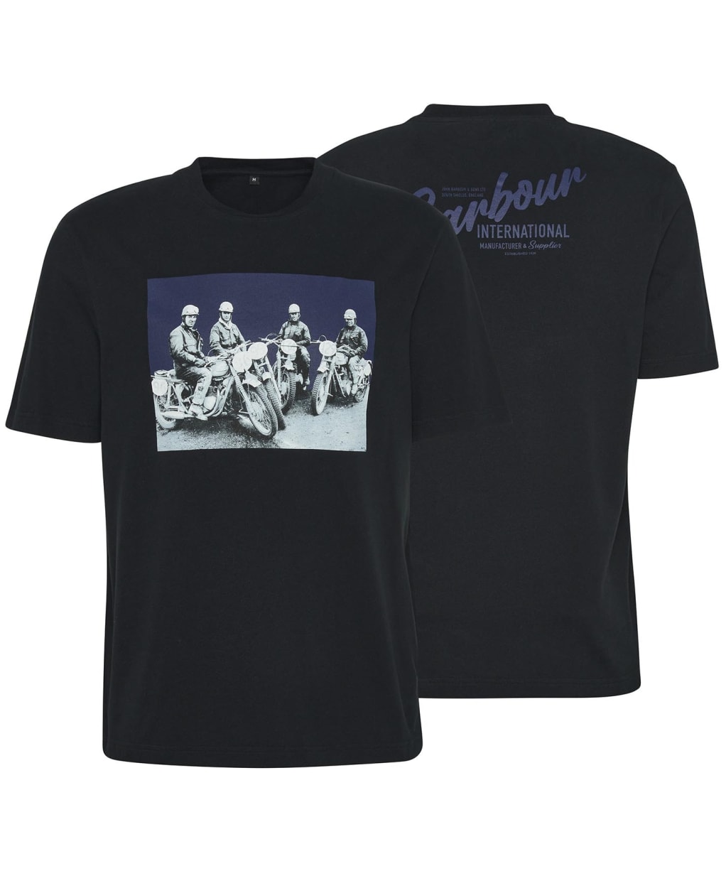 Men's Barbour International Pitstop Graphic T-Shirt - Black