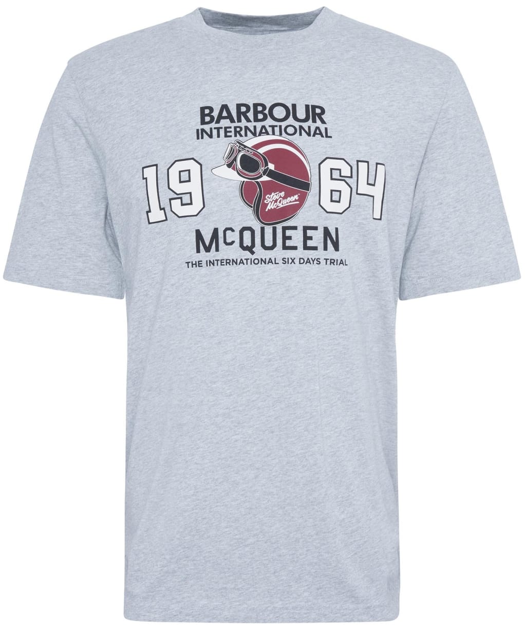 Men's Barbour International Giles Steve McQueen Graphic T-Shirt - Grey Marl