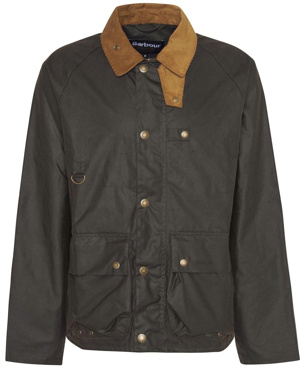 Men's Barbour Utility Spey Waxed Cotton Jacket - New Olive