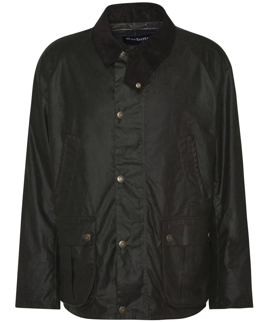 Men's Barbour Halton Waxed Cotton Jacket - Fern