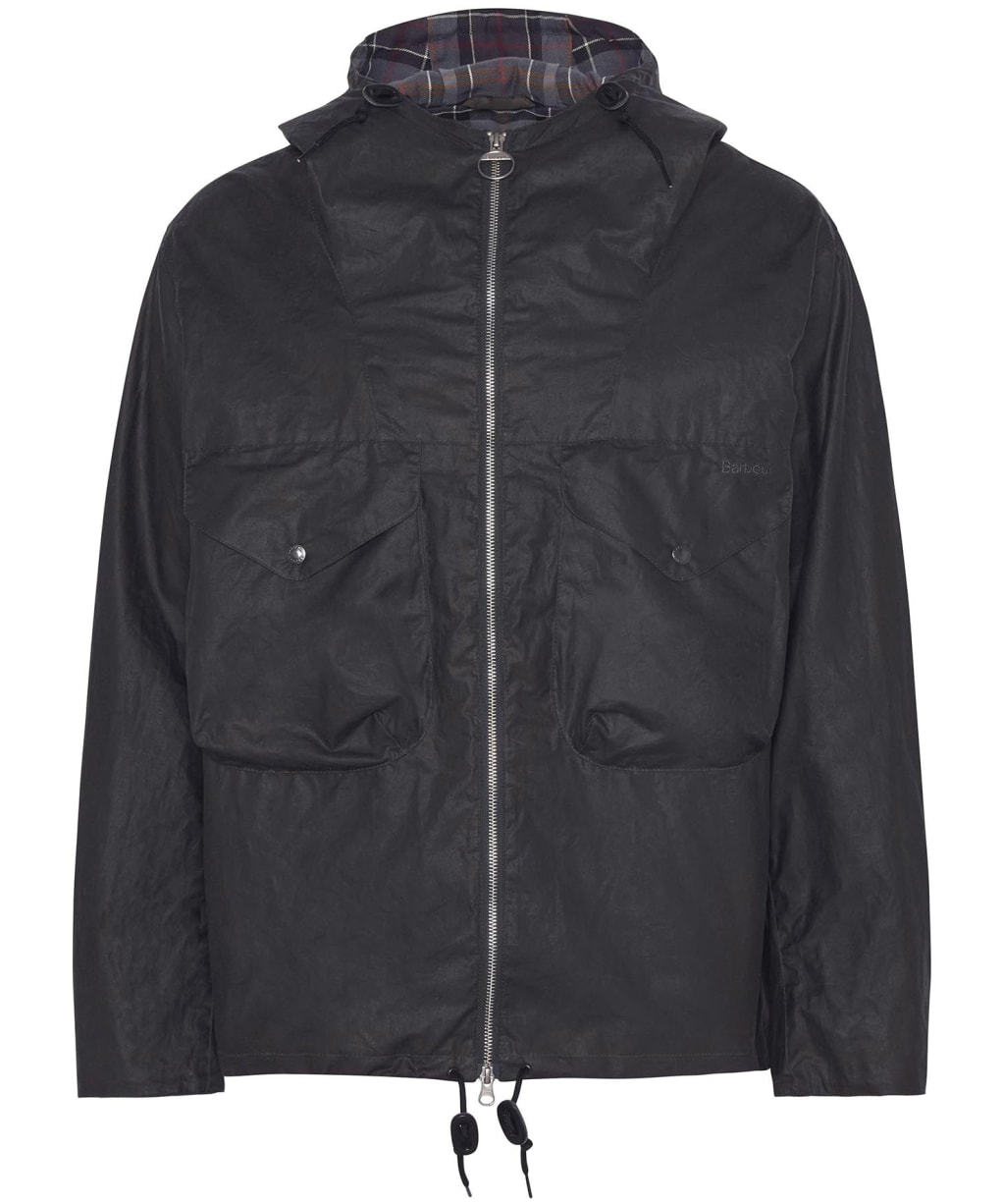 Men's Barbour Utility Sapper Waxed Jacket - Charcoal