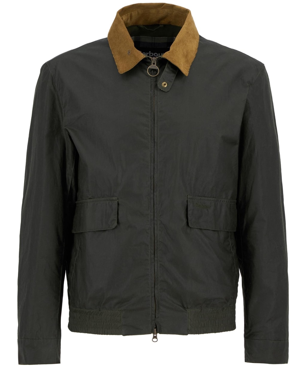 Men's Barbour Newbury Waxed Jacket - Archive Olive / Heritage Check