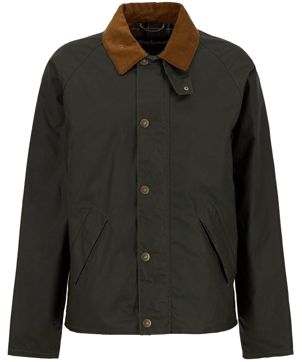 Men's Barbour Tracker Lightweight Waxed Jacket - Archive Olive