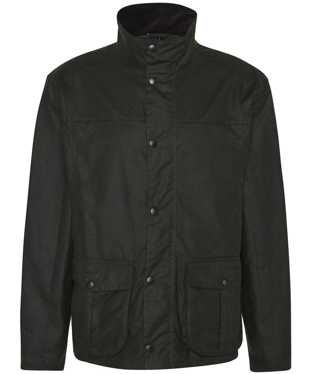 Men's Barbour Sander Waxed Jacket - Fern