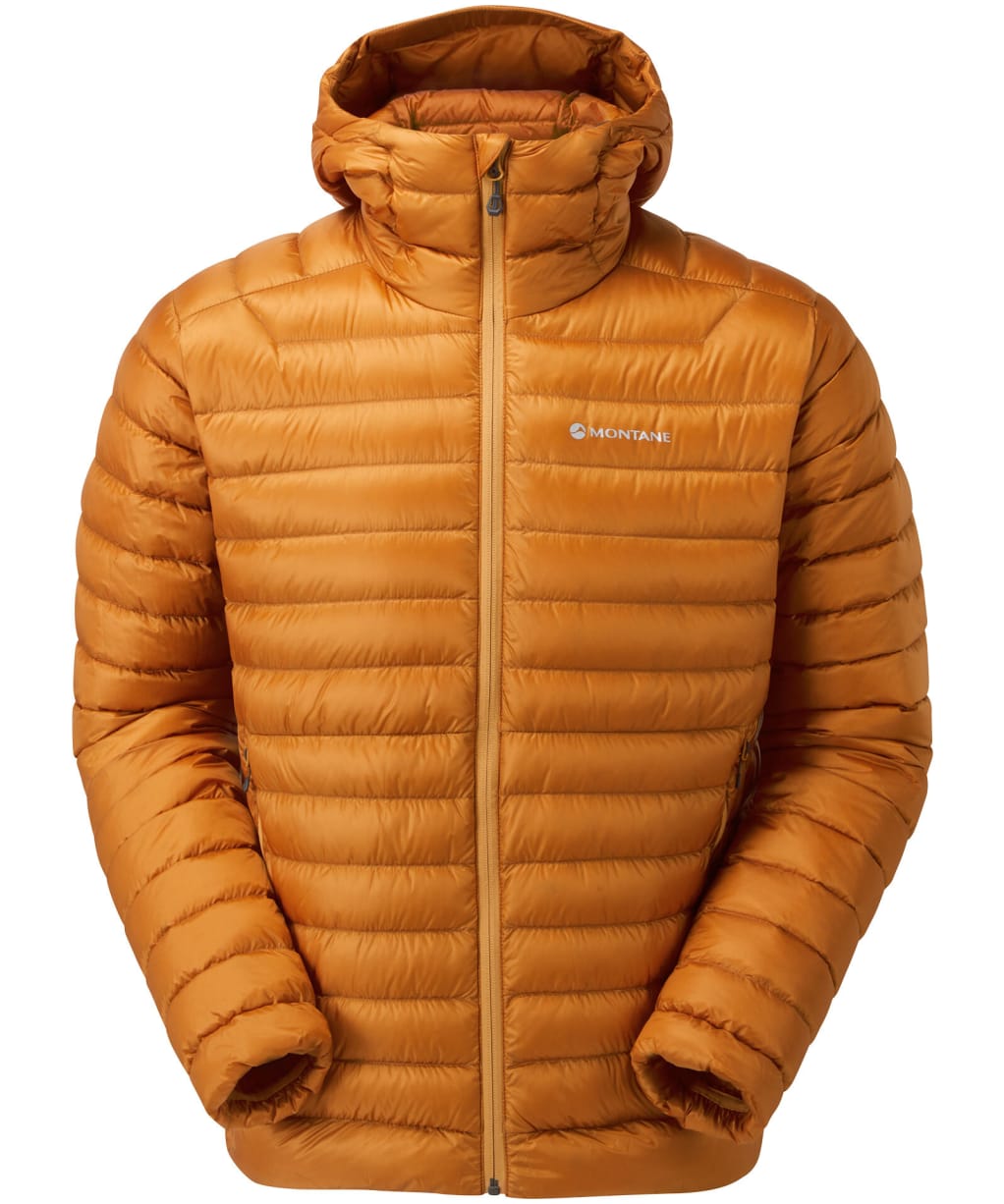 Men's Montane Anti-Freeze Packable Hooded Down Jacket - Flame Orange