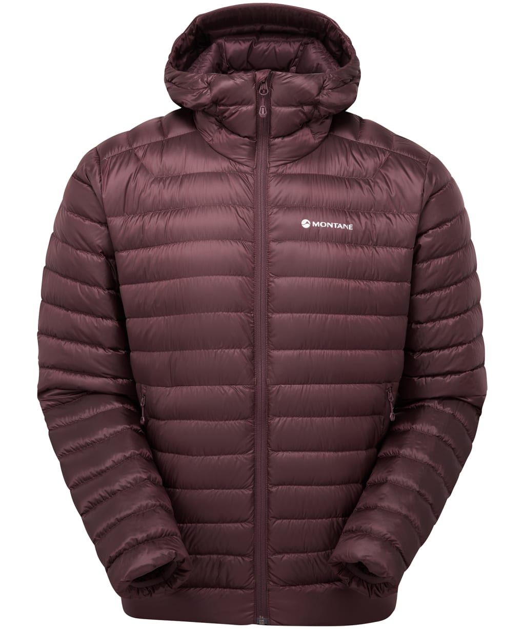 Men's Montane Anti-Freeze Packable Hooded Down Jacket - Dark Garnet