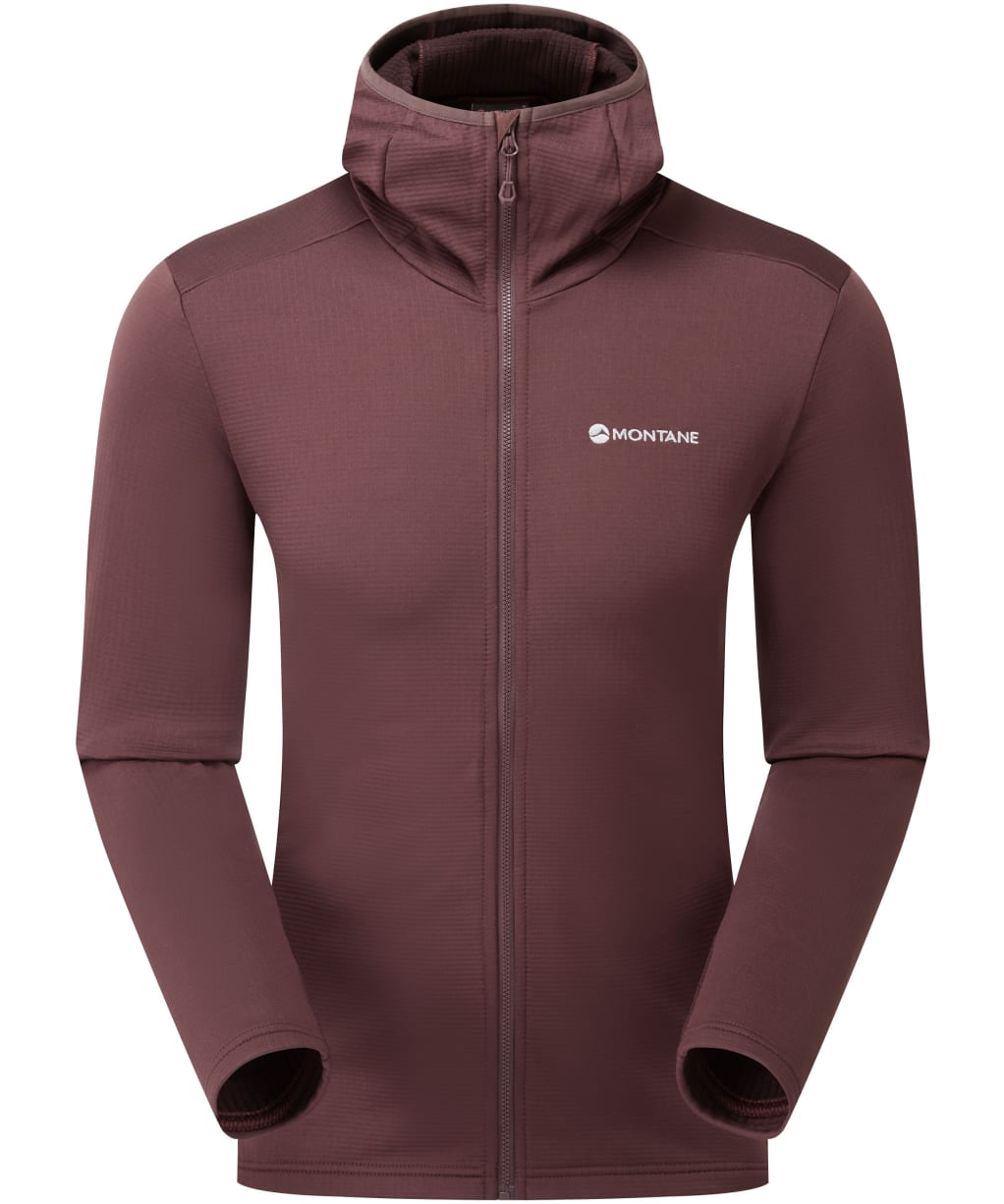 Men's Montane Protium Hooded Fleece Jacket - Dark Garnet