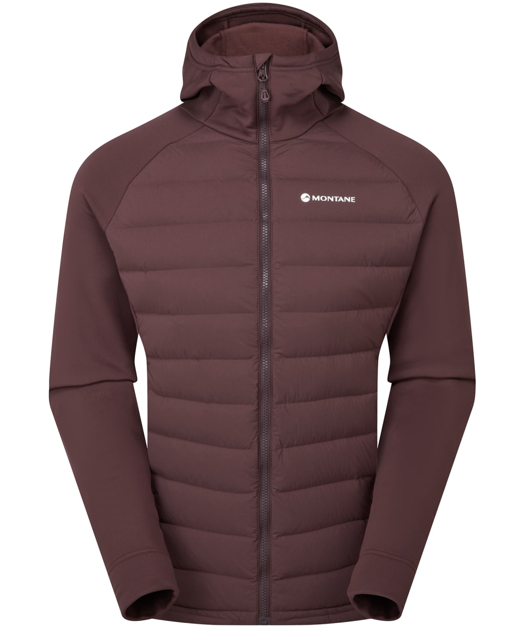 Men's Montane Composite Hooded Down Jacket - Dark Garnet