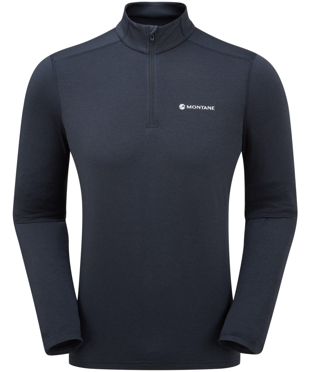 Men's Montane Dart XT Thermal Zip Neck Long Sleeved Baselayer Top - Eclipse Blue