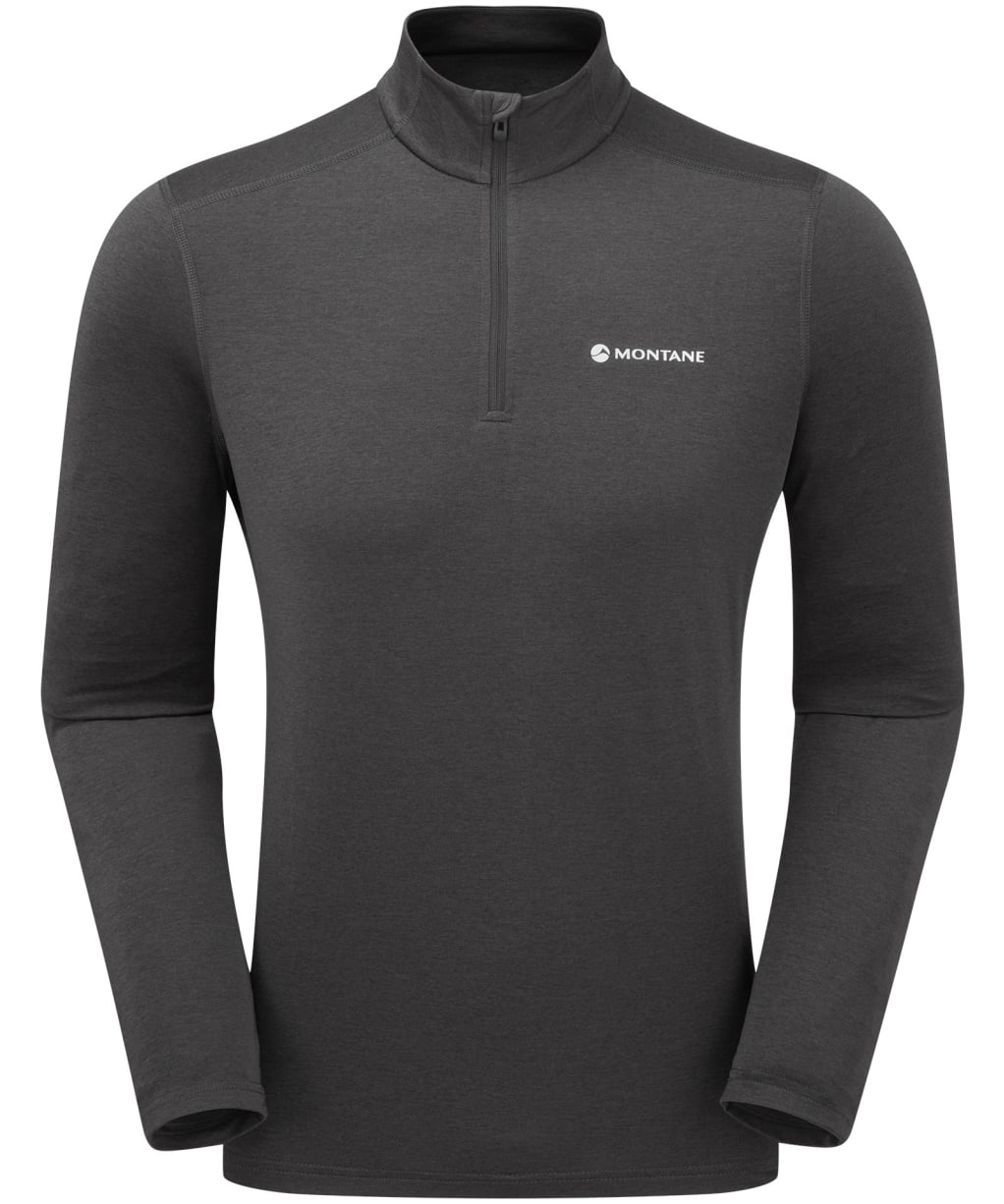 Men's Montane Dart XT Thermal Zip Neck Long Sleeved Baselayer Top - Midnight Grey