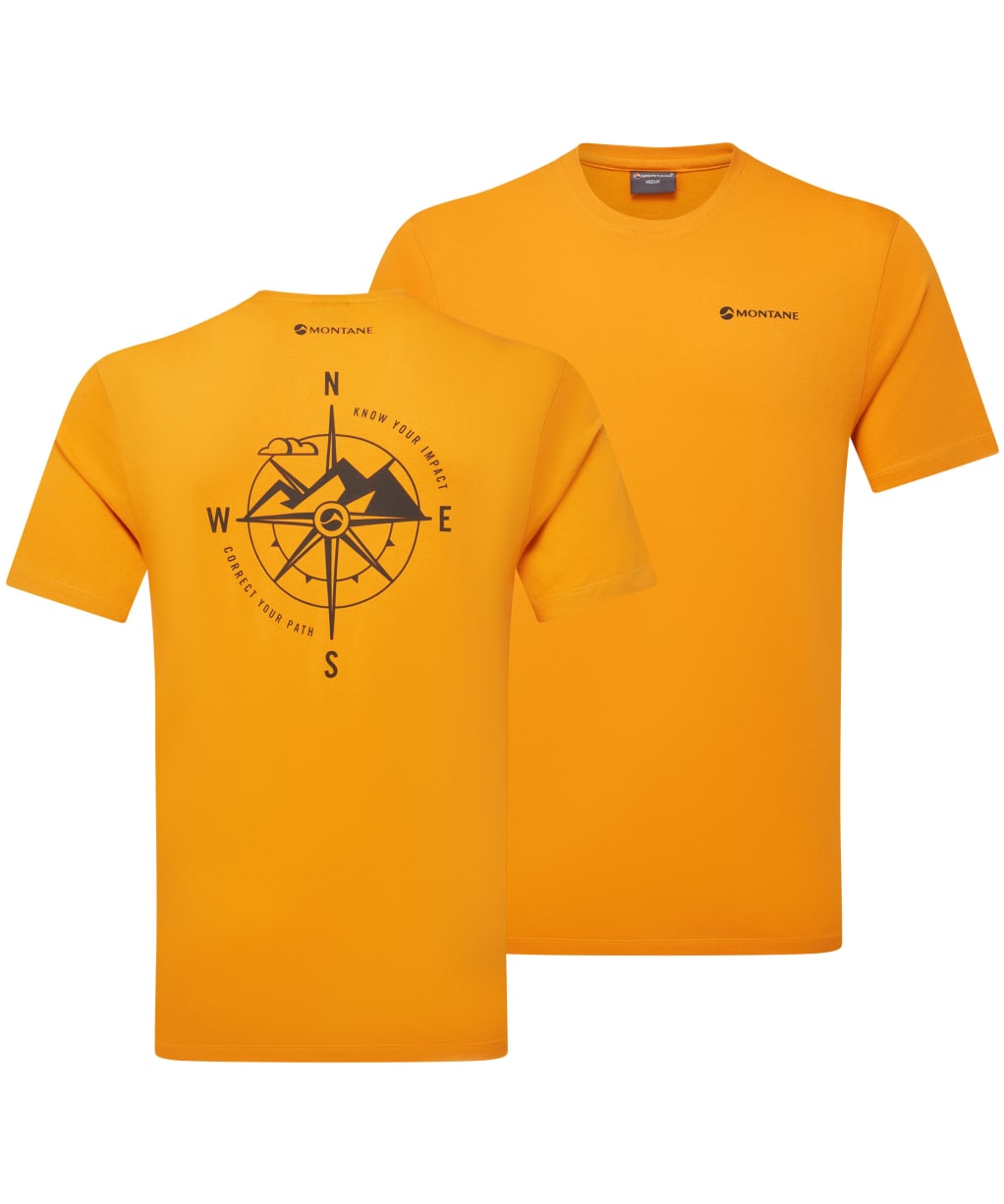 Men's Montane Impact Compass T-Shirt - Flame Orange