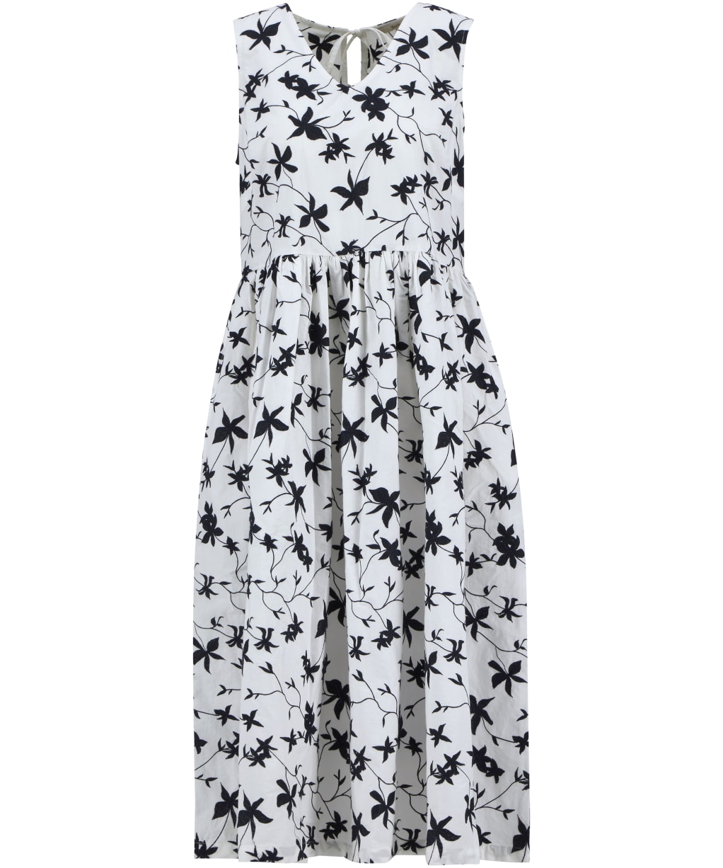 Elina Dress                                   - White / Navy