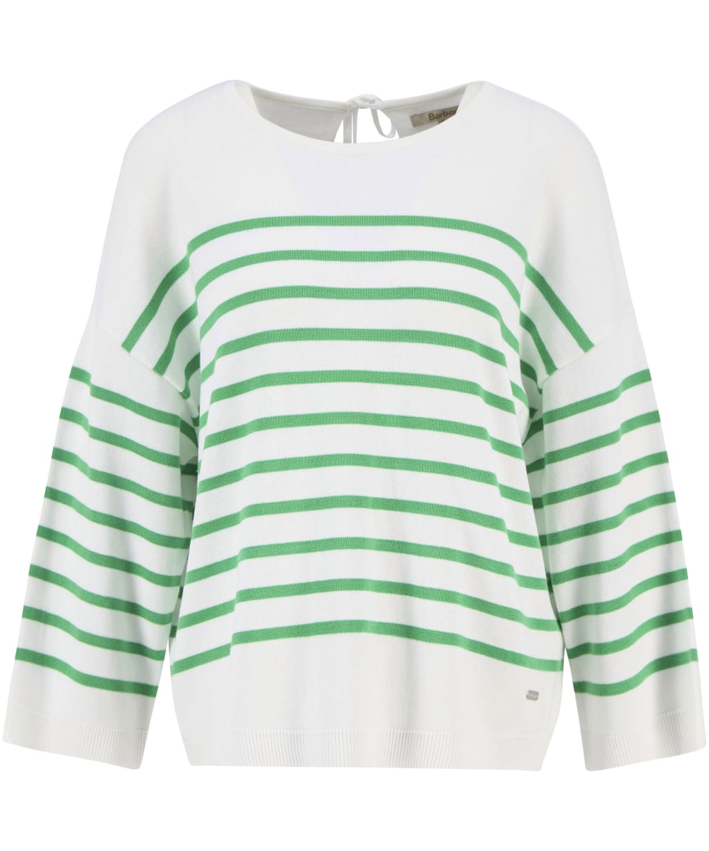 Women's Barbour Kayleigh Knitted Jumper - CLOUD/KELLY GREE