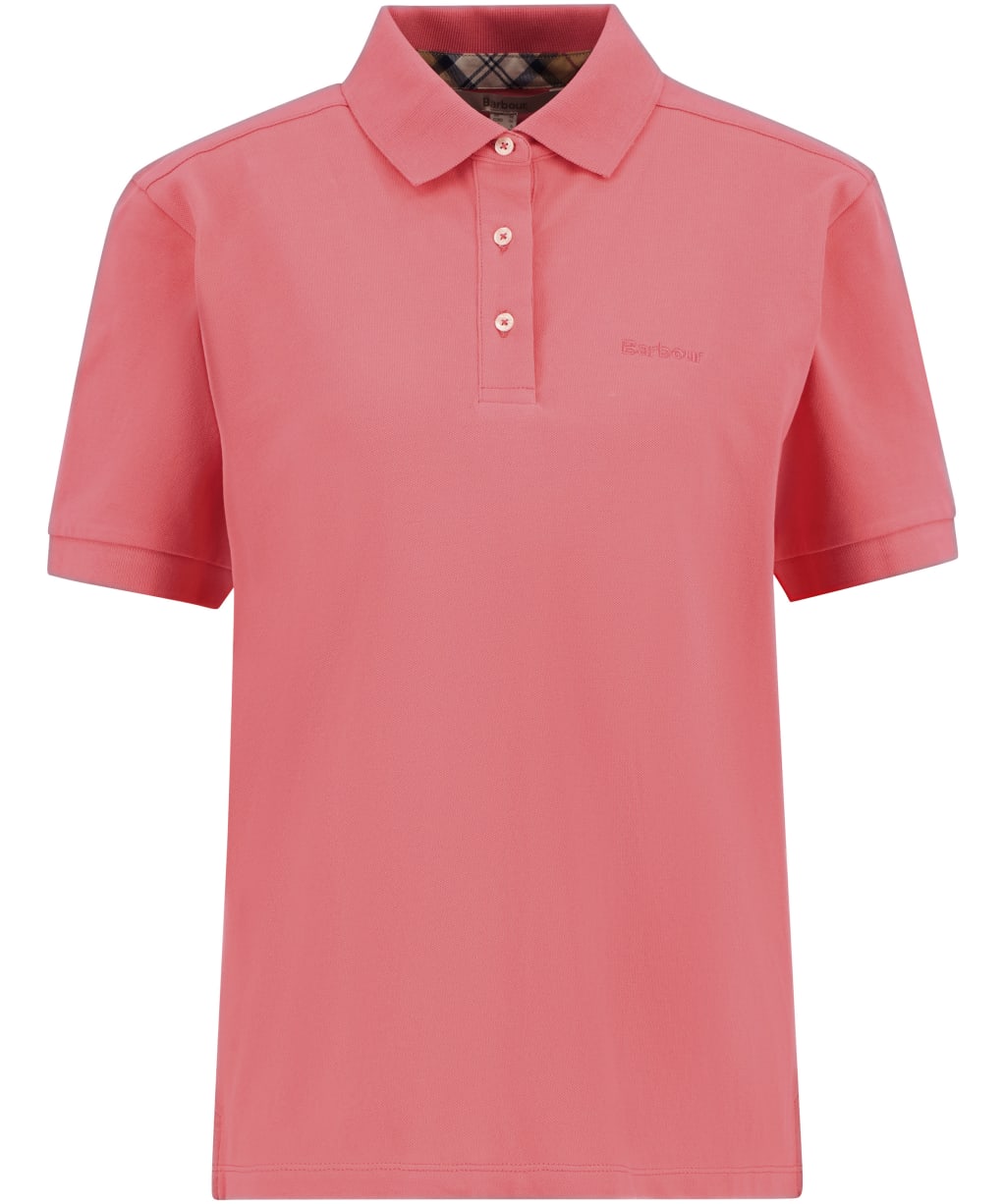 Women's Barbour Bowford Polo Top - Pink Punch