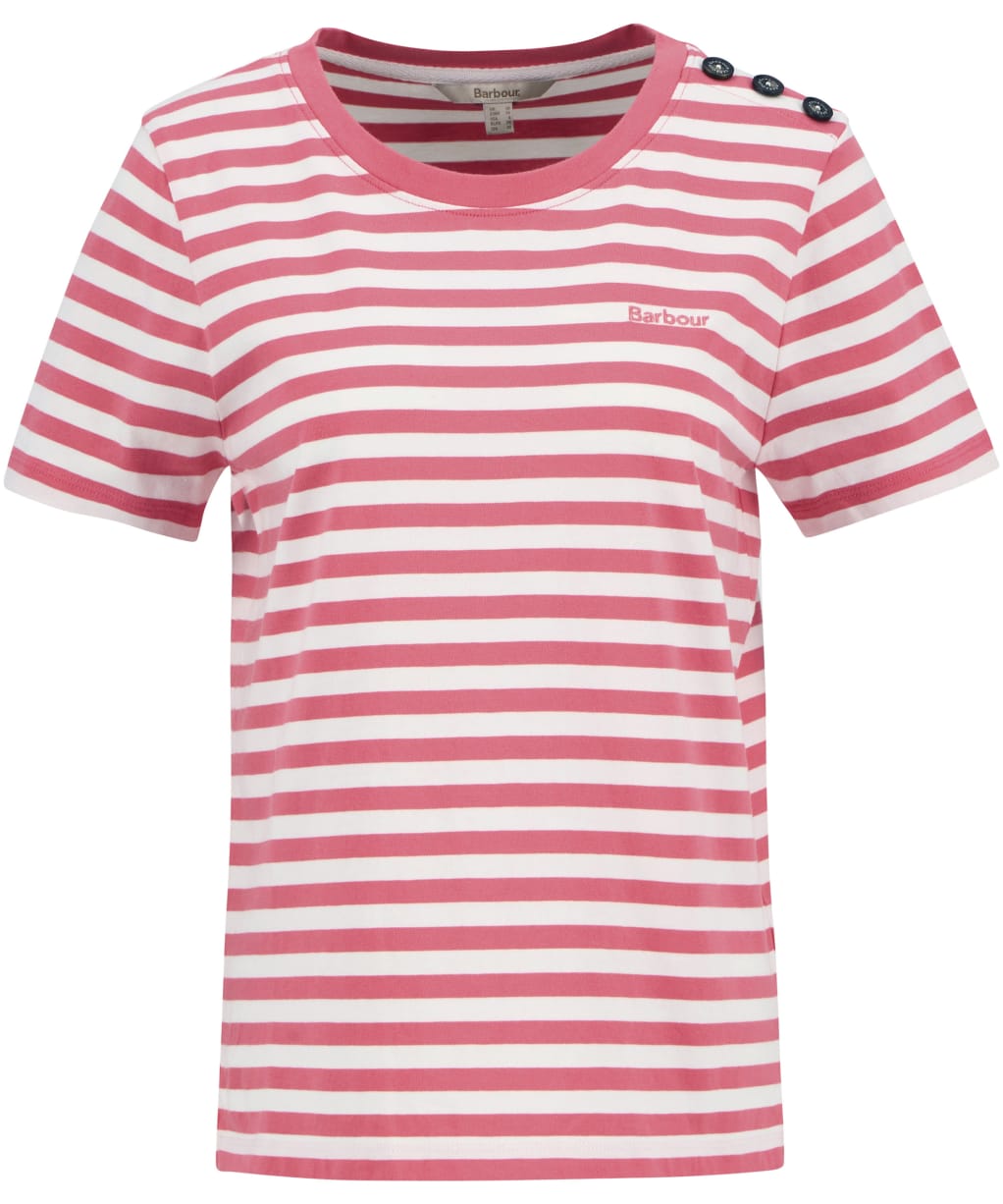 Women's Barbour Ferryside Top - PINK PUNCH/WHITE